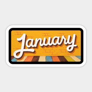 January Sticker